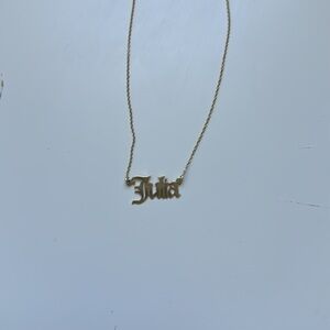 Old English Font Julia Name Necklace